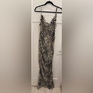 Zebra Print Maxi Dress